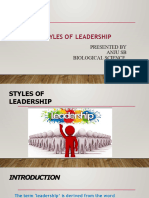 Styles of Leadership