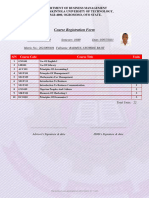 Course Registration Form