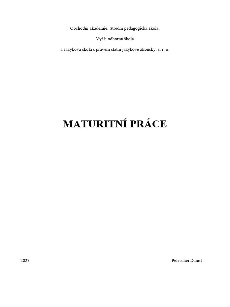 Seminární Práce | PDF