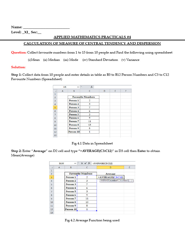 Practical 4 - Class XI Applied Maths | PDF | Computers