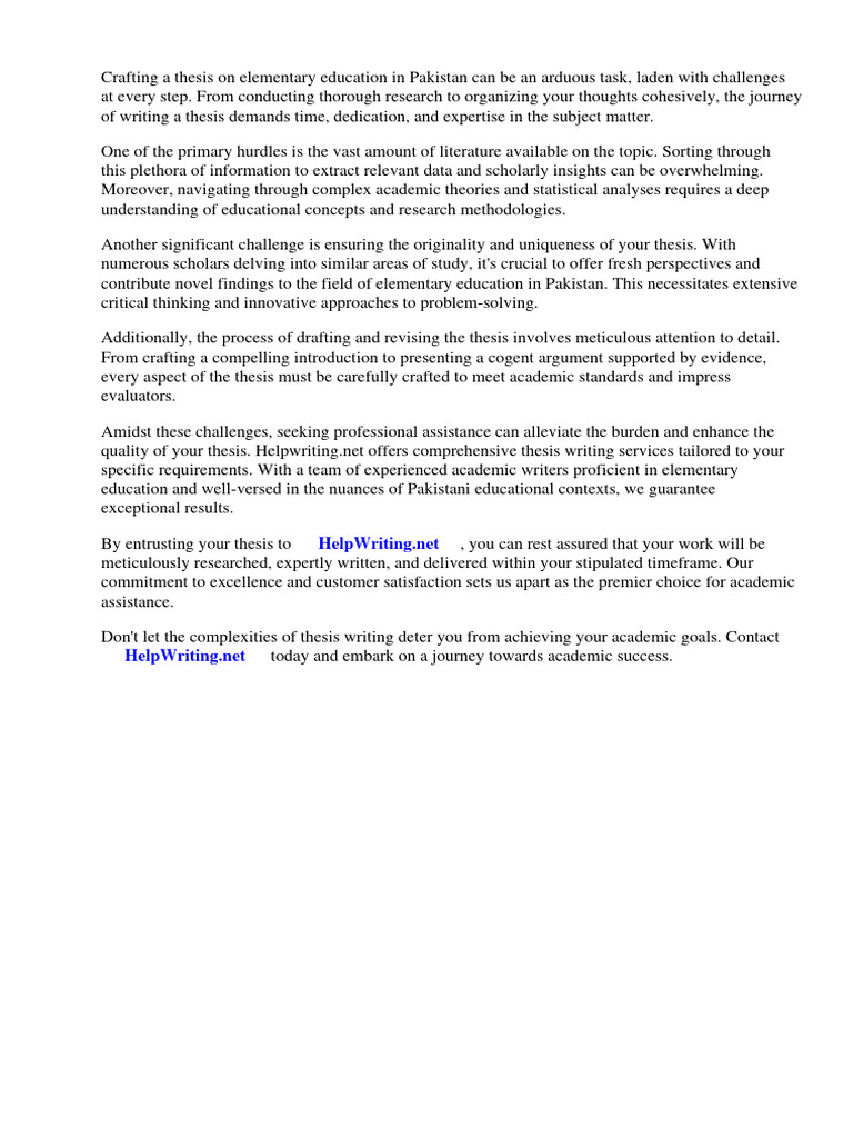 THESIS TOPICS IN EDUCATION IN PAKISTAN visual data 5