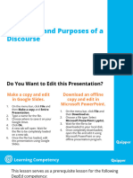 ME EngRW 11 Q3 0101 - PS - Definition and Purposes of A Discourse
