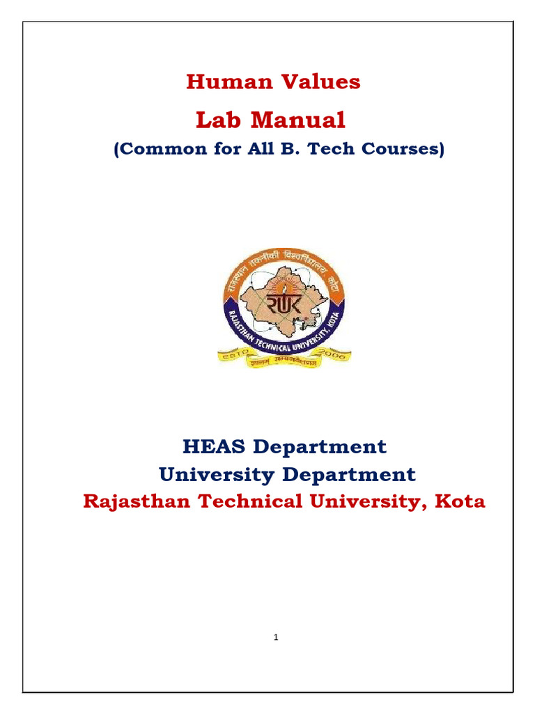 Human Values Manual 1 Pdf Engineering Analysis