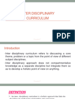 Inter Disciplinary Curriculum