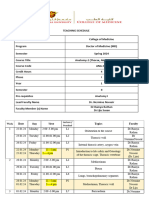 Teaching Schedule 2024