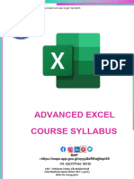 Advanced Excel Course Syllabus