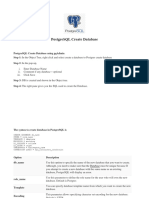 PostgreSQL Create Database