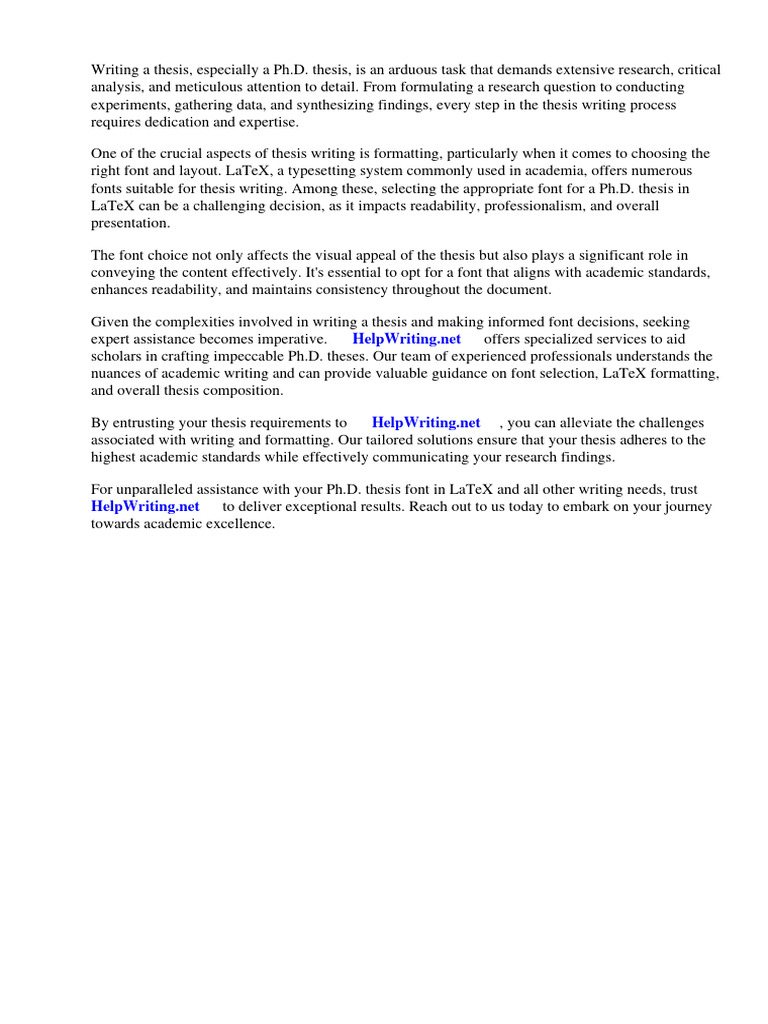 Phd Thesis Font Latex Pdf Thesis Computing