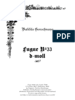 Fugue 33 D-Moll