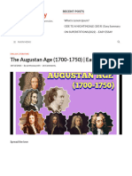 The Augustan Age (1700-1750) - Easy Summary - PrettyEasyy