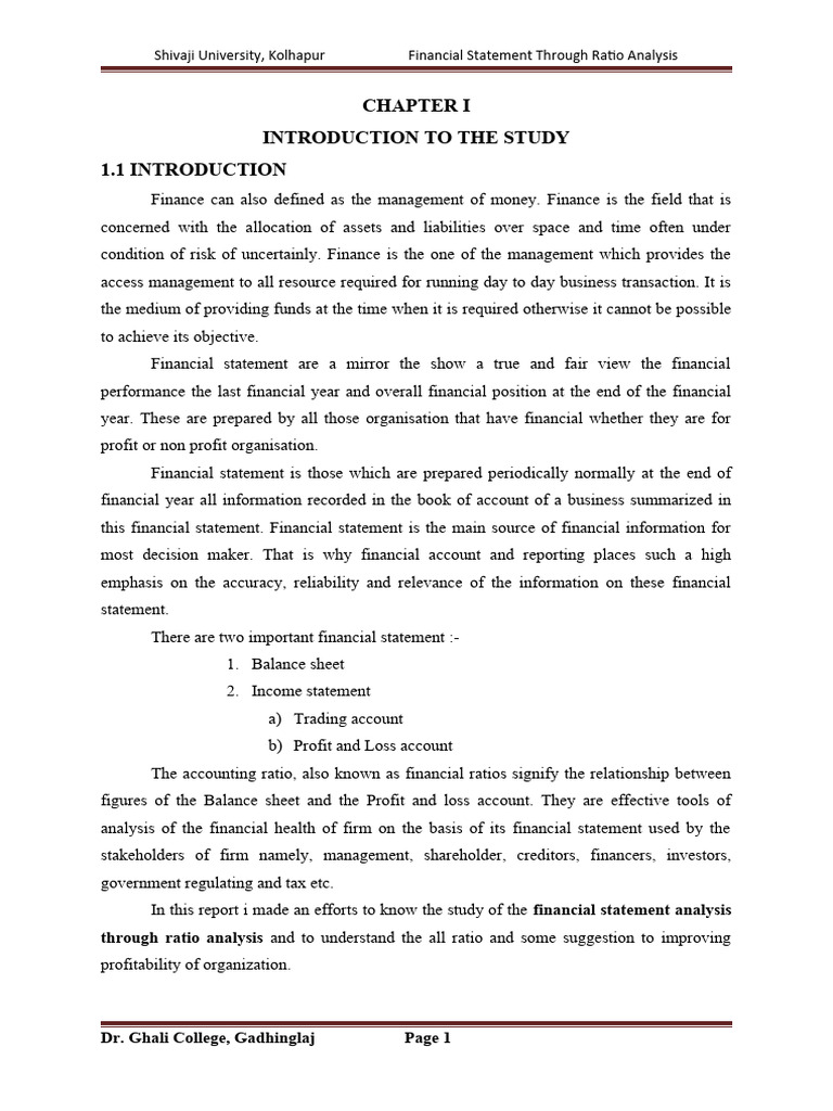 Financial Ratio Analysis Study | PDF | Debits And Credits | Revenue