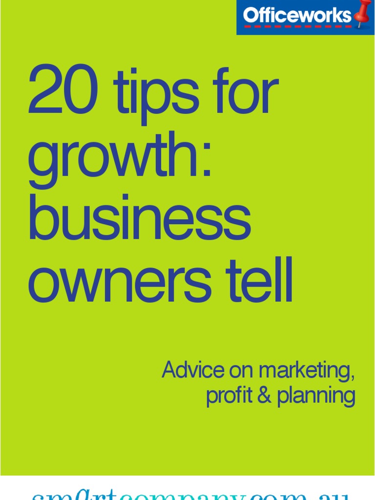 20 Business Growth Tips from Experts | PDF | Entrepreneurship | Sales