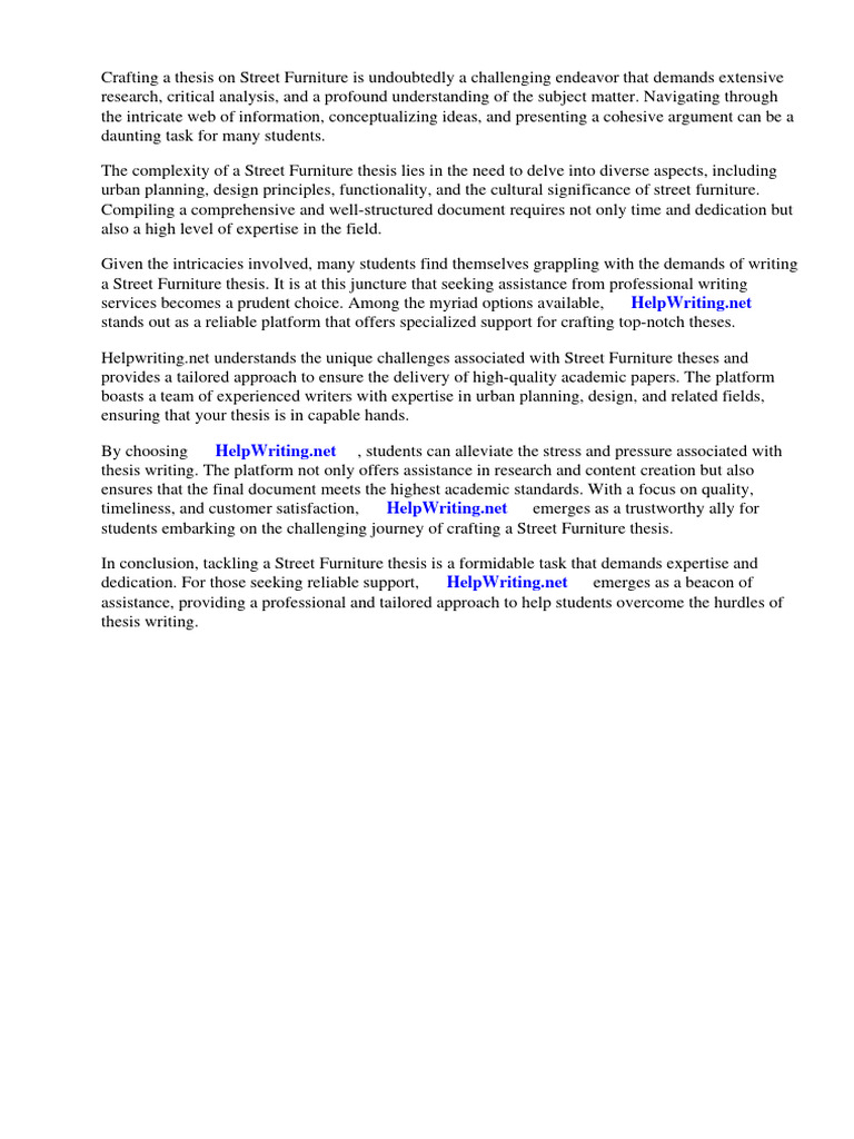 Street Furniture Thesis PDF Http Cookie Advertising