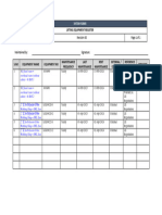 Lifting Equipment Register