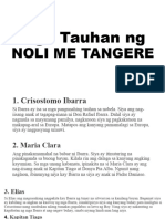 Mga Tauhan NG Noli Me Tangere