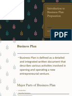 Introduction To Business Plan Preparation