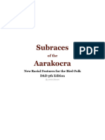 Subraces of The Aarakocra