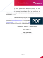 Aviso Aos Acionistas: Companhia Aberta CNPJ N 60.746.948/0001-12