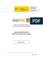 Reglas de Edición Del Proyecto SIGPAC