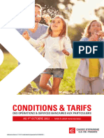 Conditions & Tarifs: Des Opérations & Services Bancaires Aux Particuliers