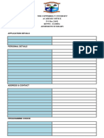 Shadrick Ketulu 2024 Copperbelt University Application Summary