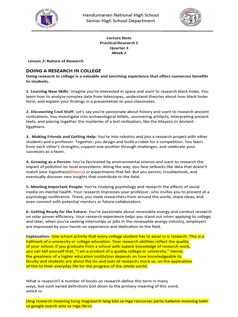 PR1 Lecture Note WK2 | PDF | Qualitative Research | Quantitative Research