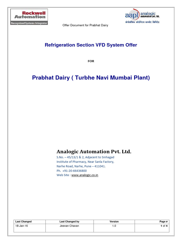 Refrigeration VFD | PDF