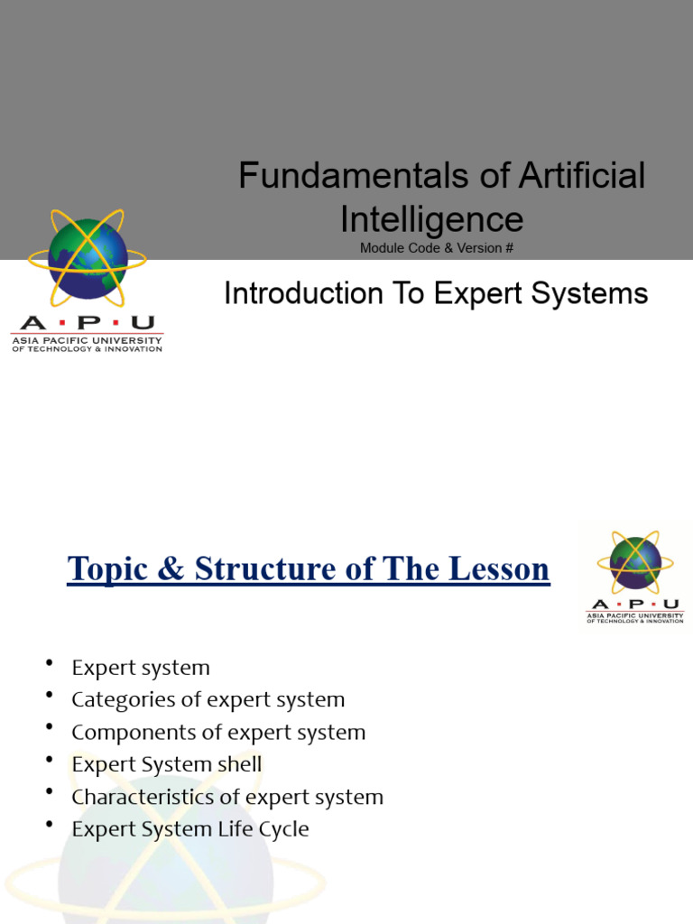 Week 2 Introduction To Expert Systems Pdf Expert System