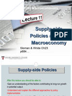 Lecture 11 Supply-Side Policies