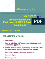 Lecture 2 Macro Environment - Measuring GDP