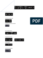 Chemical Kinetics Formulas