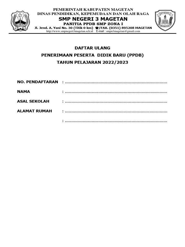 Map Pendaftaran PPDB SMP 2022/2023 | PDF