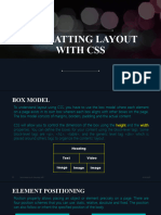 Formatting Layout With Css