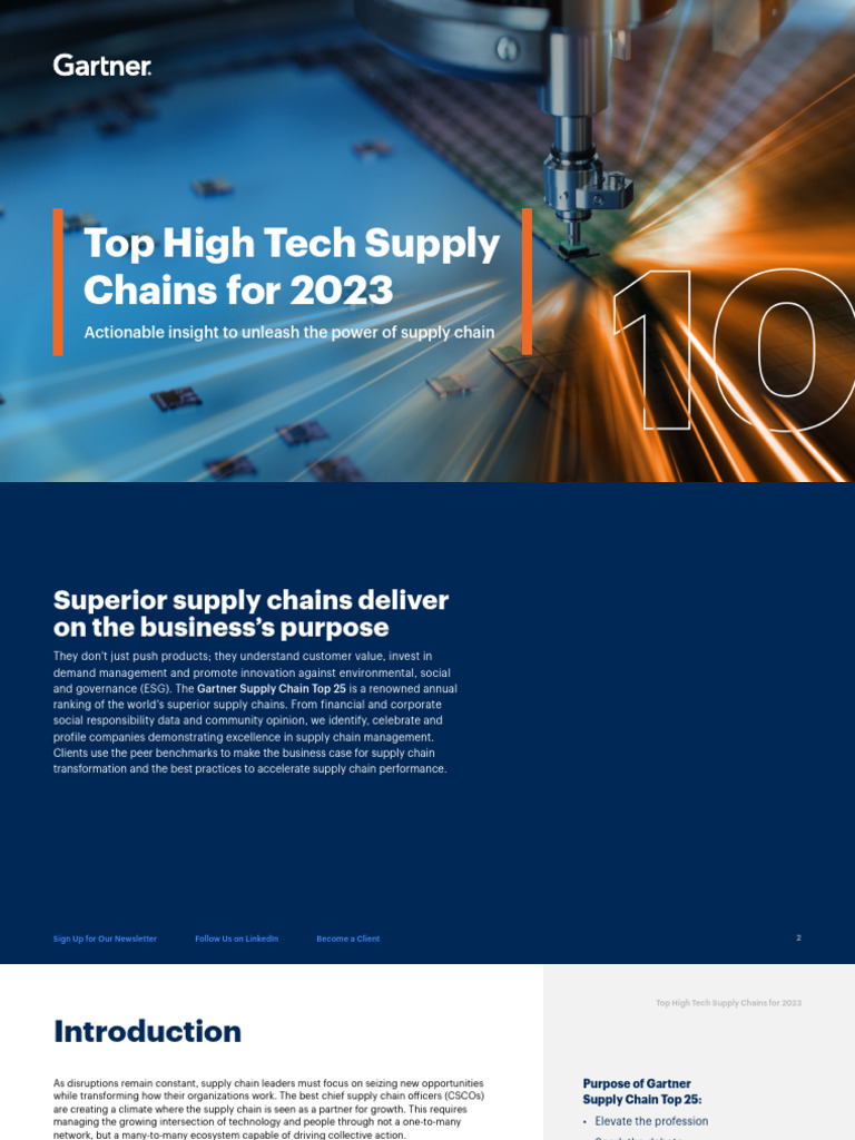 gartnersupplychaintop25hightech PDF Supply Chain Innovation