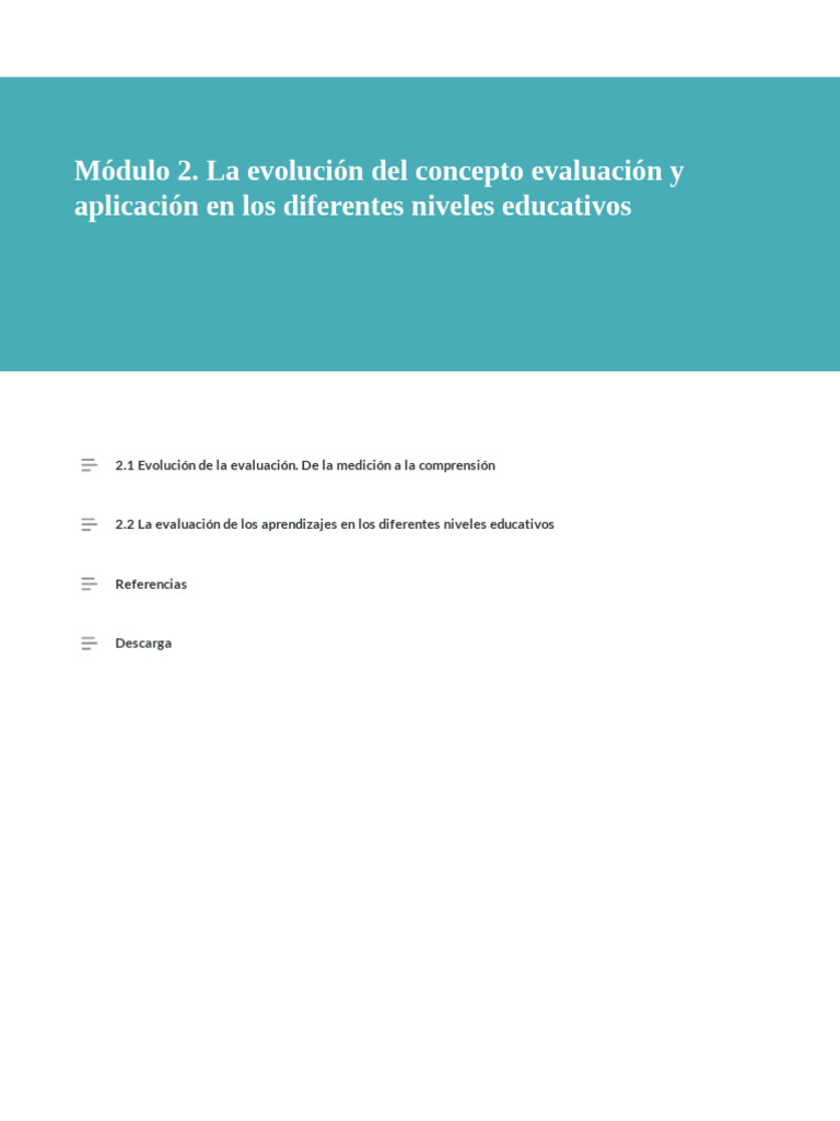 Evolución de la Evaluación Educativa | PDF | Evaluación | Educación de ...