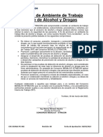 Cbs-Ssoma-Po-002 - Política de Alcohol y Drogas