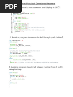 Arduino Practical Questions