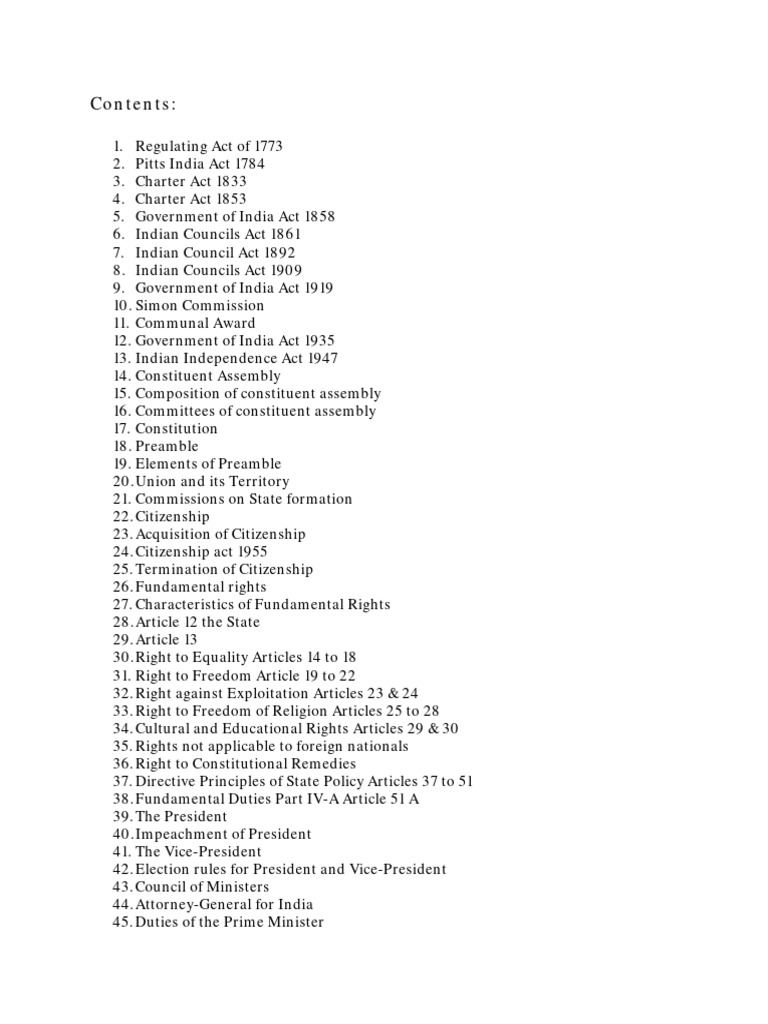 Indian Polity Mindmaps Pdf Bill Law Parliament Of Pakistan