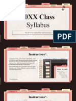 20XX Class Syllabus SlidesMania