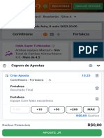 Corinthians - Fortaleza Futebol Odds Betano