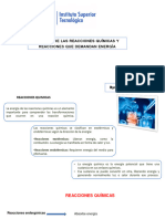 Clase13 - Energía de Las Reacciones Químicas y Reacciones Que Demandan Energía