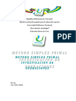 Metodo Simplex Investigacion de Operaciones Modificado