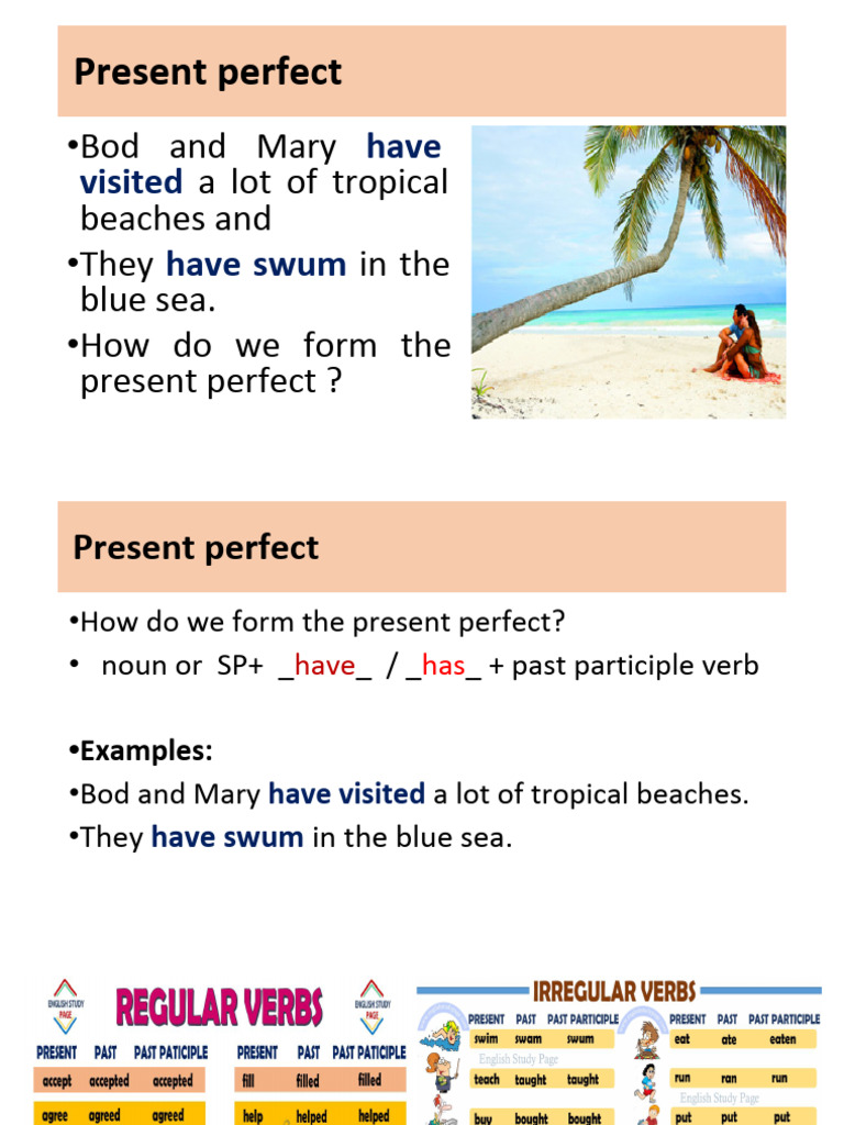 Present Perfect Grammar Guide | PDF | Verb | Linguistic Typology