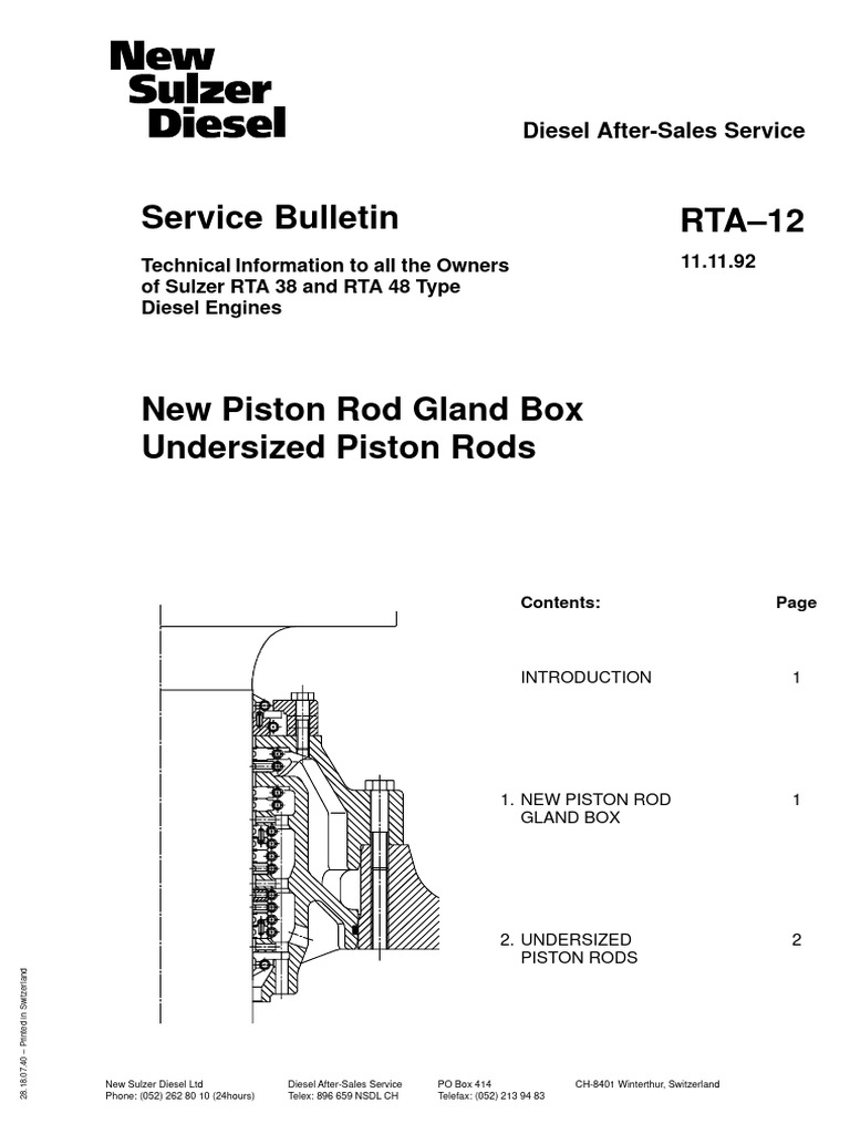 RTA-12 New Piston Rod Gland Box For Undersized Piston Rods | Download ...