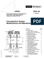 RTA-34 Fuel Injection System Modifications and Maintenance