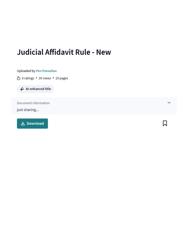 Judicial Affidavit Rule - New - PDF - Affidavit - Prosecutor | PDF ...
