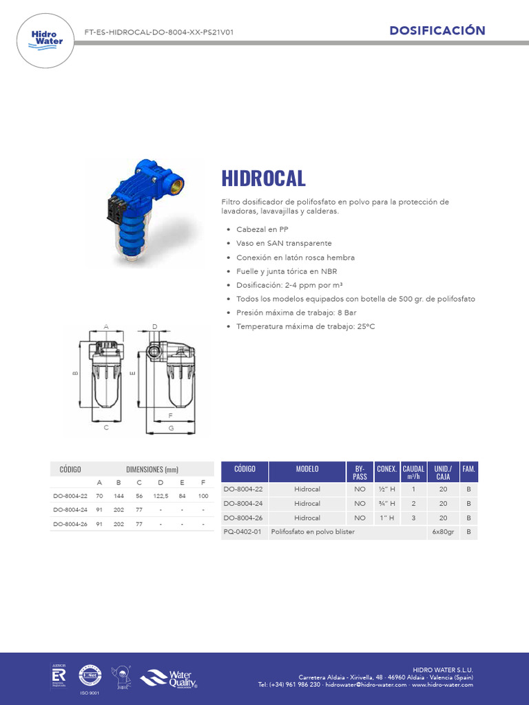 Do 8004 Hidrocal Es Hidro Water | PDF