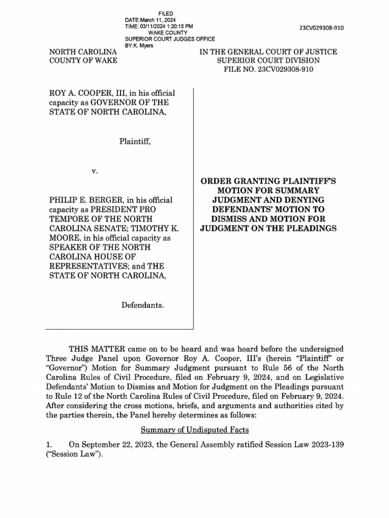 Cooper v Berger decision released March 12, 2024 PDF United States