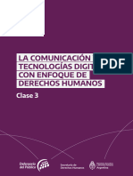 LA COMUNICACIÓN Y LAS TECNOLOGÍAS DIGITALES CON ENFOQUE DE DERECHOS HUMANOS - Clase3