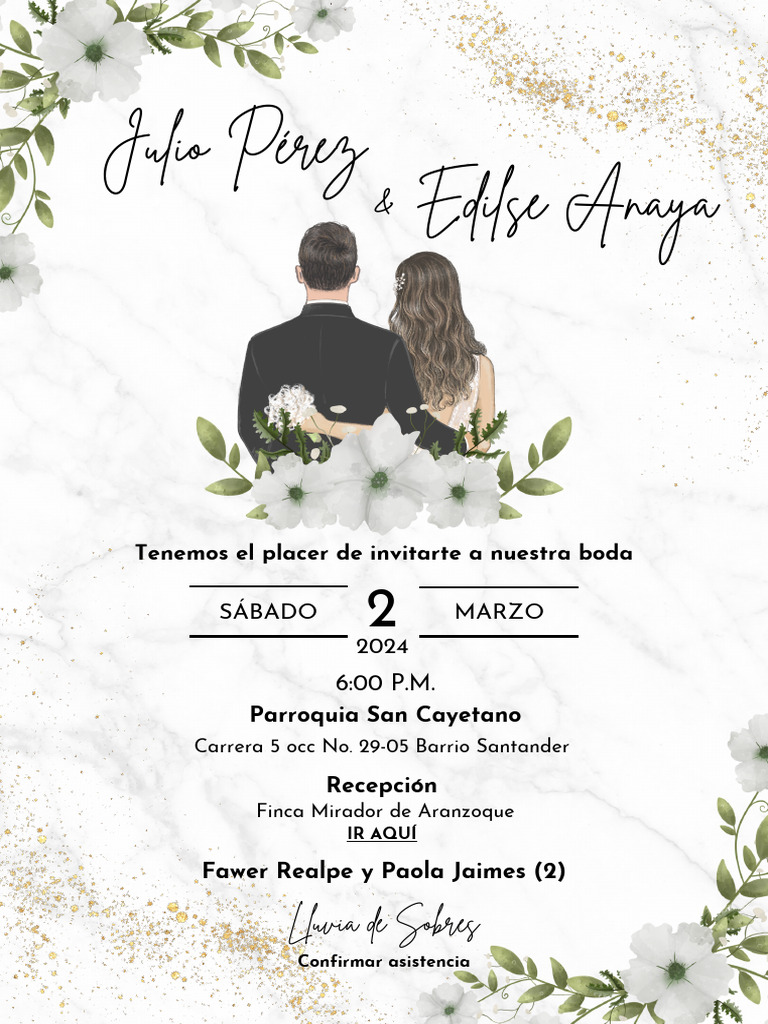Invitación de Boda JULIO Y EDDY | PDF, image size:768x1024